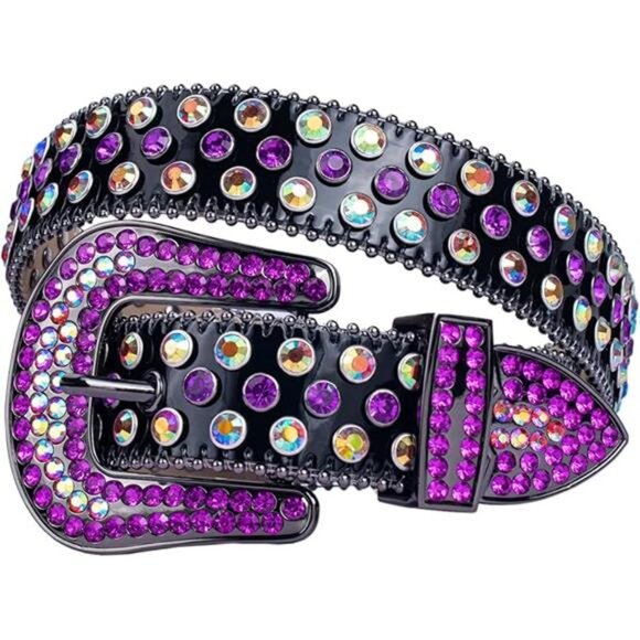 TINIDI Luxury Strap Men Women Rhinestones Belt Western Bling Bling Crystal main image 4